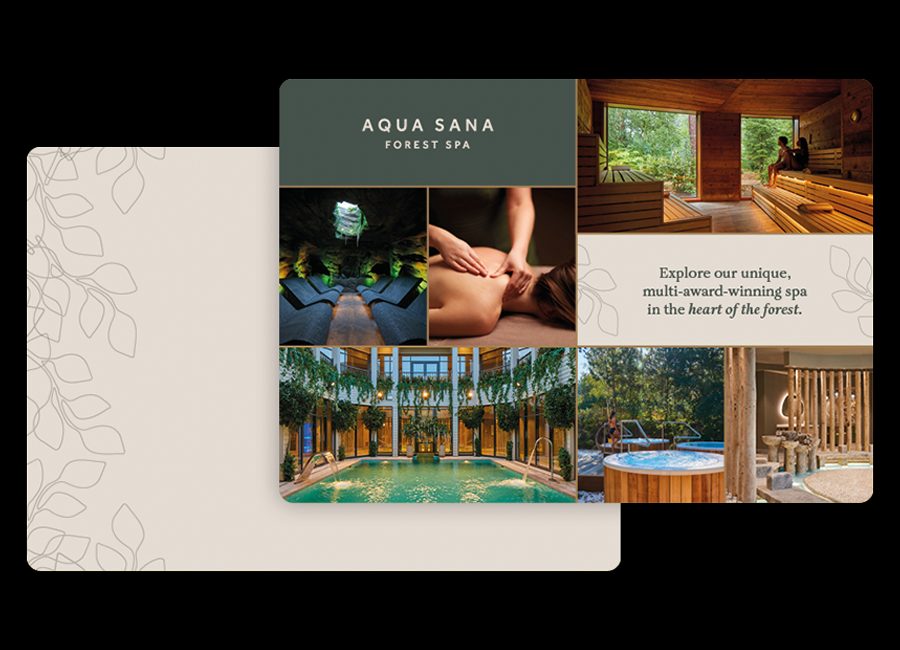 A Gift Voucher with the writting 'Give the gift of spa this Christmas'