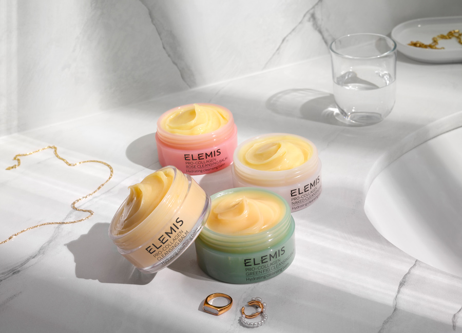 Four pots of Elemis Cleansing Balm.