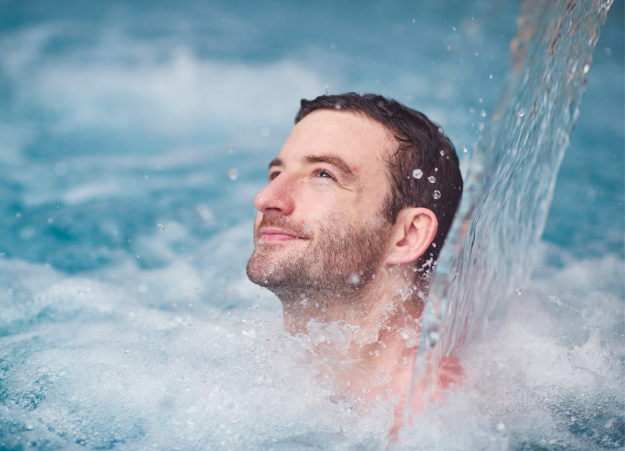 man in the pool