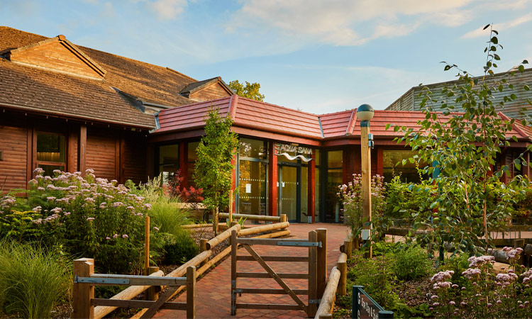 Exterior of the Aqua Sana Spa at Elveden Forest
