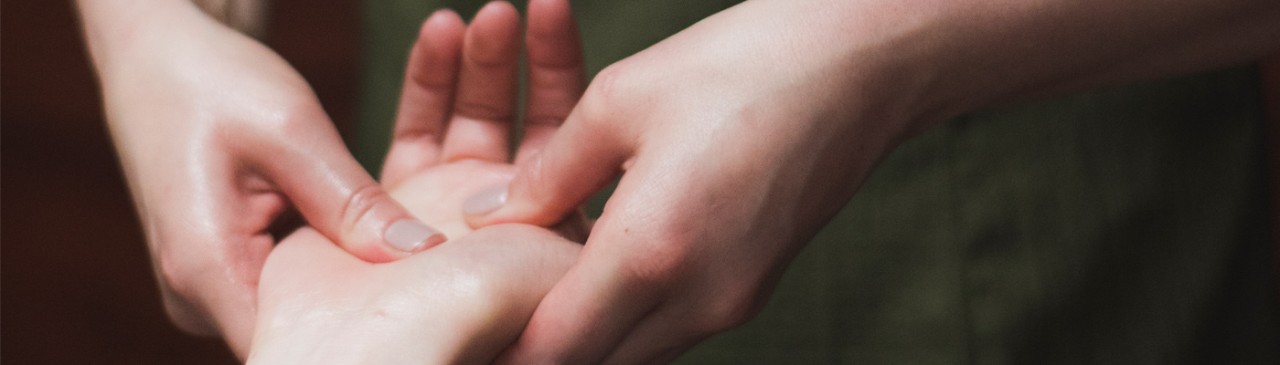 hand being massaged