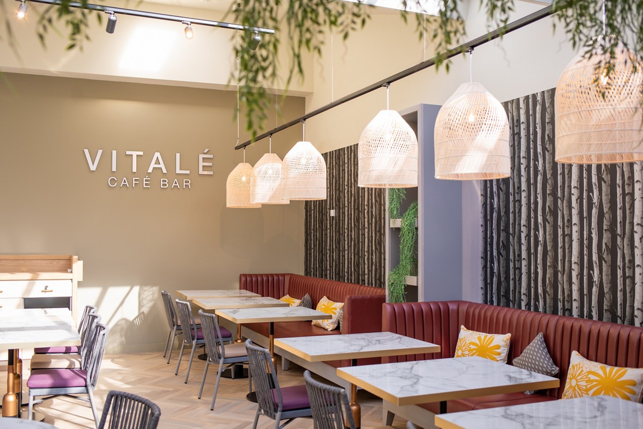 Seating in the Vitalé Café Bar.