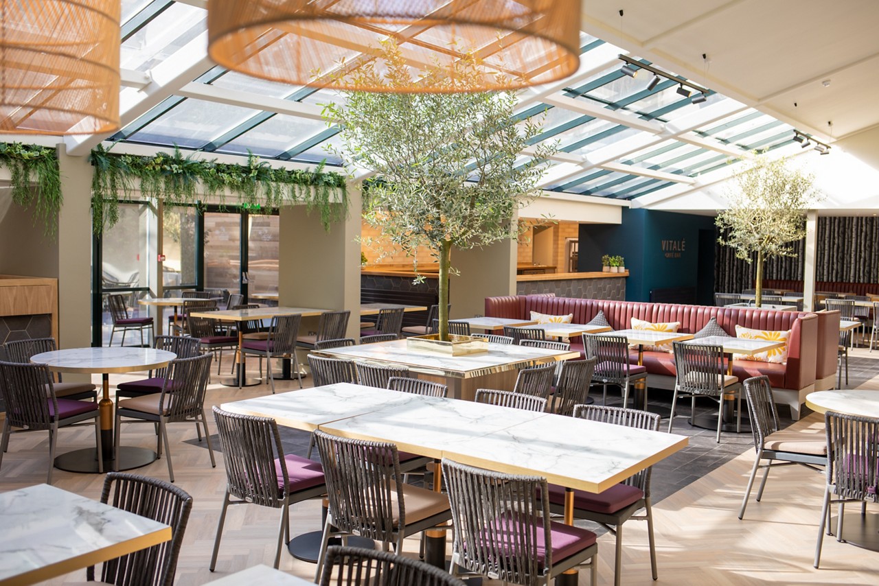 Seating in the Vitalé Café Bar.