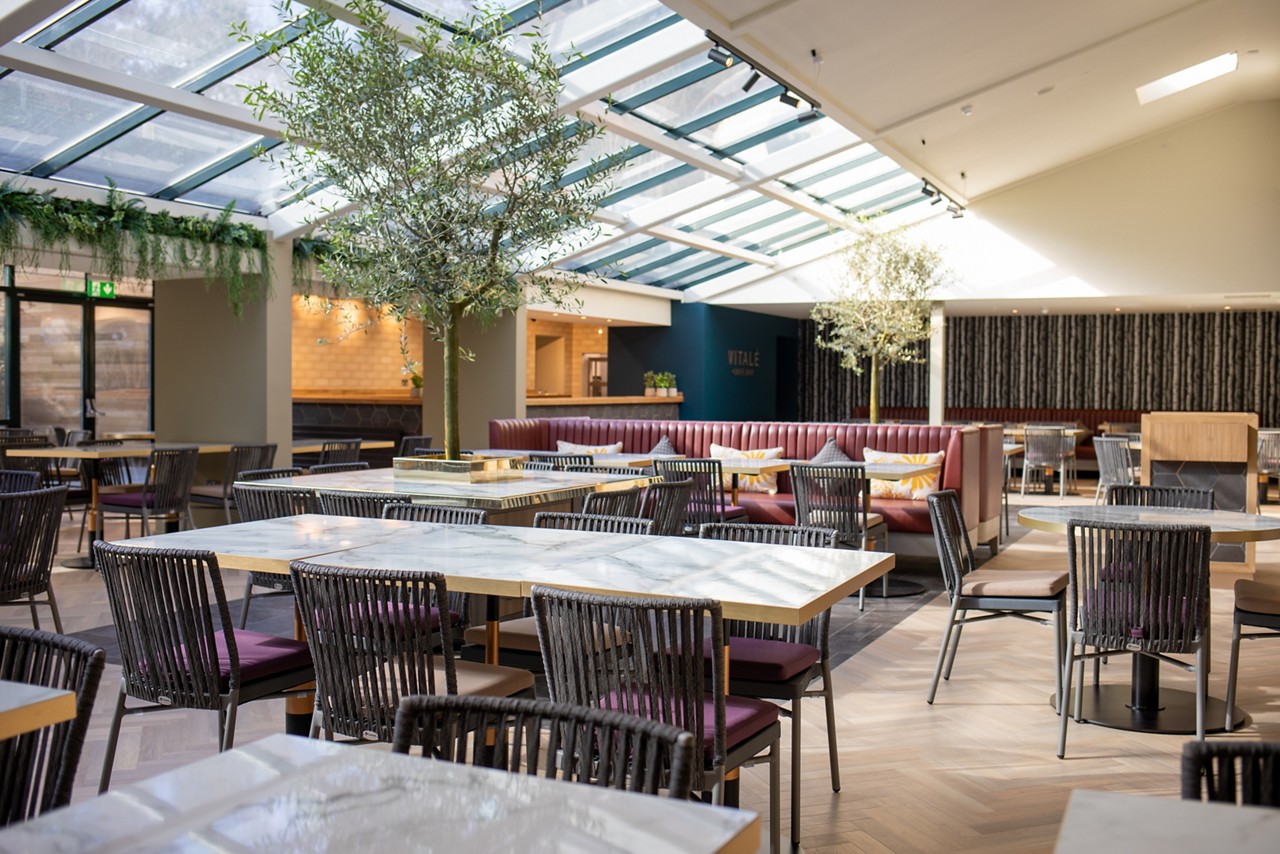 Seating in the Vitalé Café Bar.