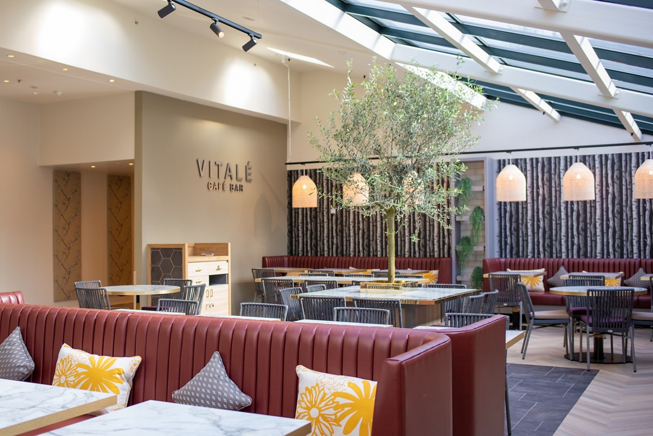 Seating in the Vitalé Café Bar.