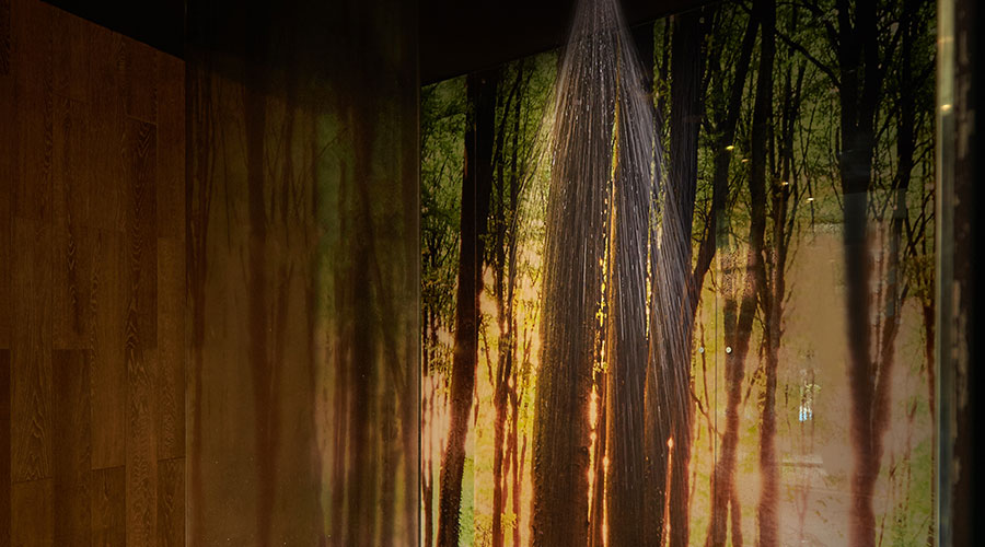 forest themed shower