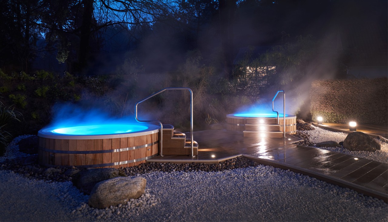 Steaming Hot Tubs in the Hot Springs Garden.