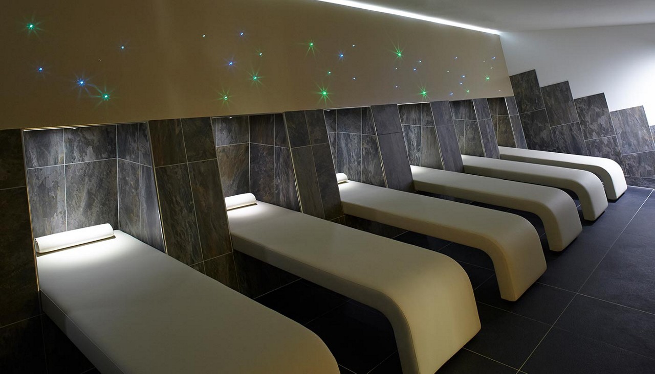 Flat beds in the Salt Inhalation room.