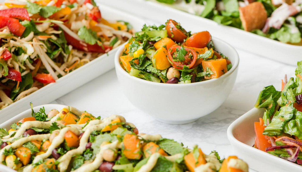 A selection of salads from the Vitalé Café Bar.