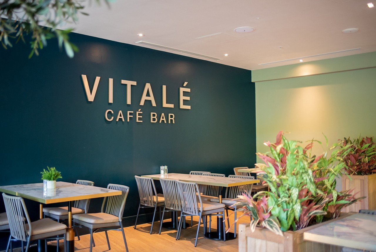 Seating in the Vitalé Café Bar.